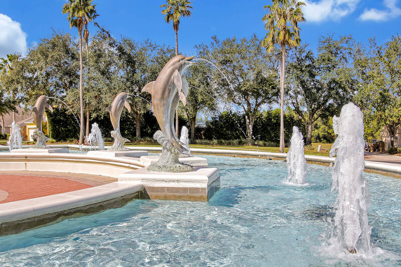 Dolphin fountains