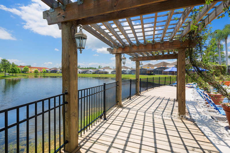 Poolside pergola	