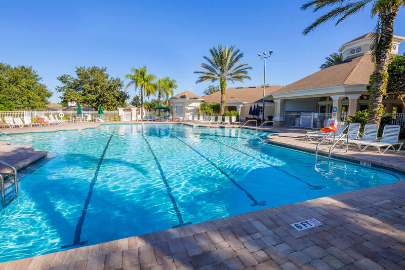 Heated pool at Windsor Palms resort