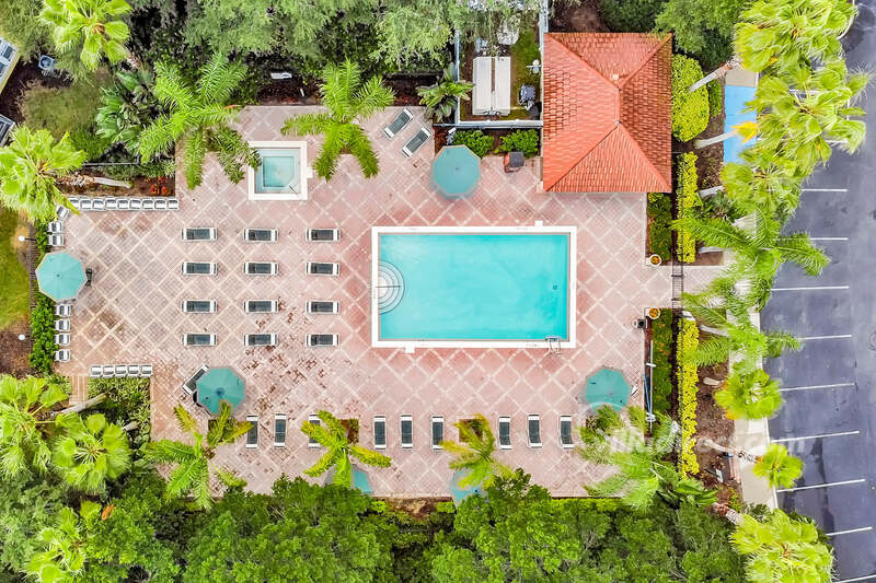 Enclave pool aerial view