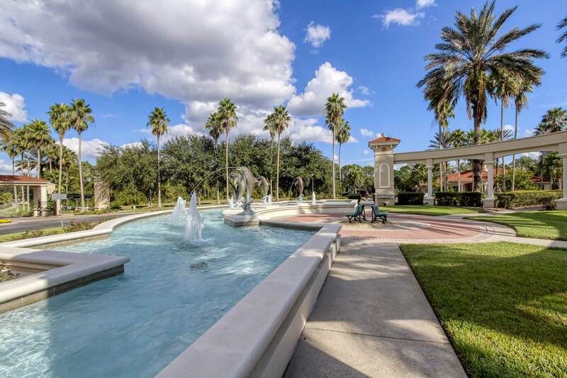 Dolphin fountains