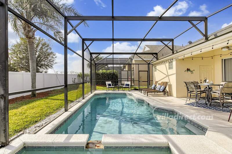 Private screened pool & spa