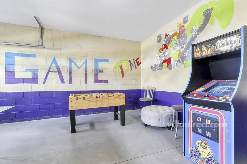 Game room: arcade, foosball