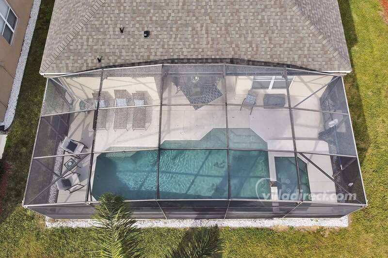 Pool and spa from above