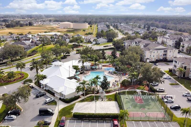 Clubhouse pool from above