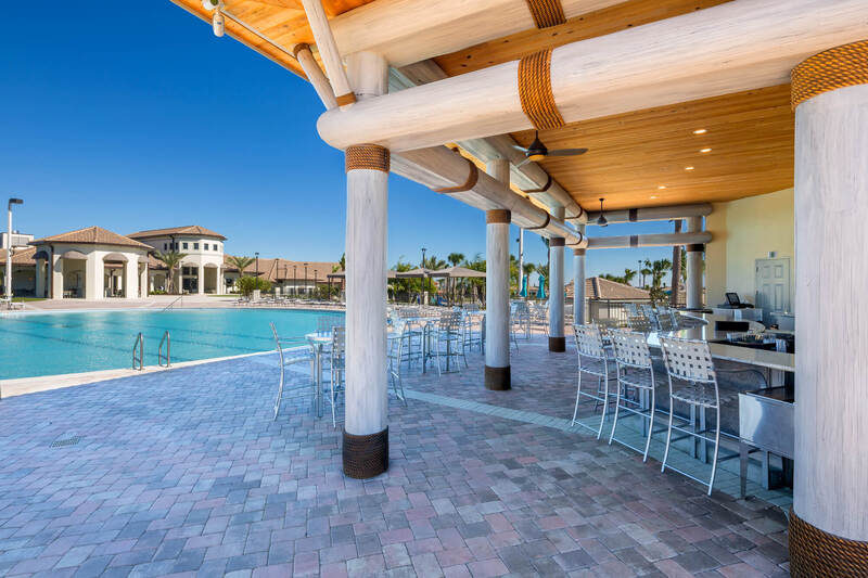 Poolside tiki bar