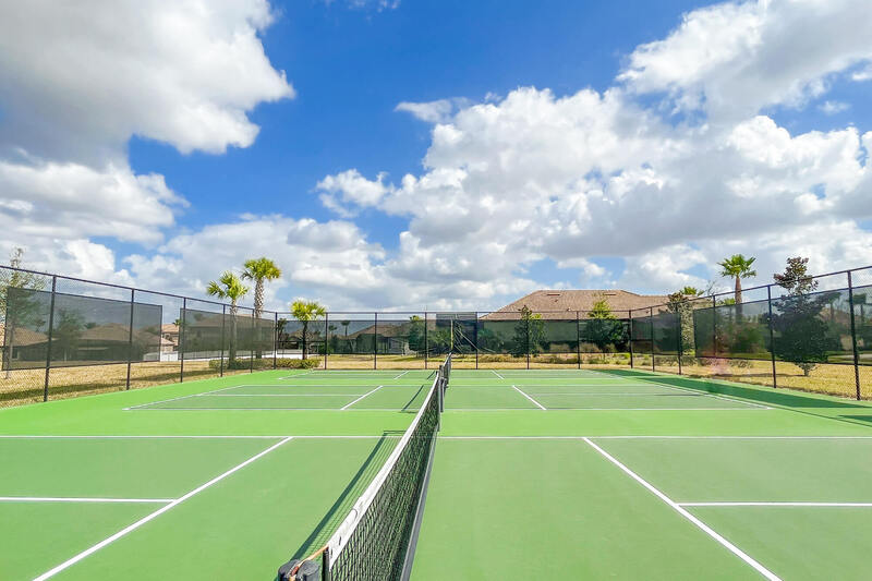 Clubhouse tennis courts