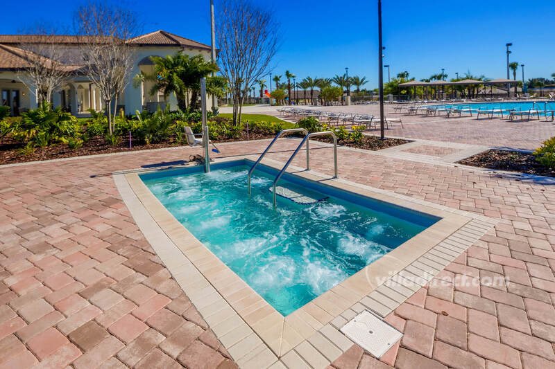 Poolside spa