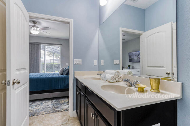 Bathroom into primary suite