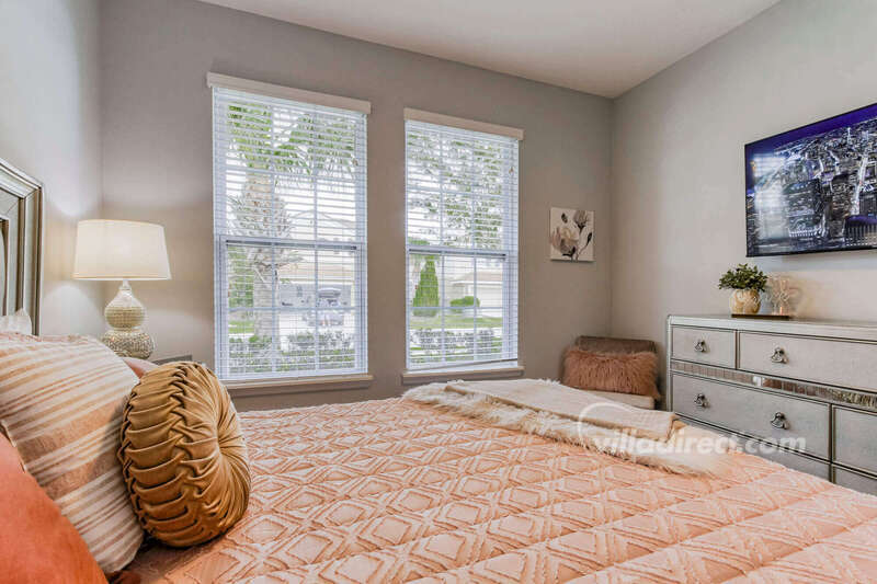 Spacious, stylish bedroom