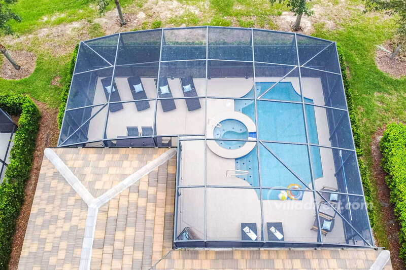 Birds-eye view of pool