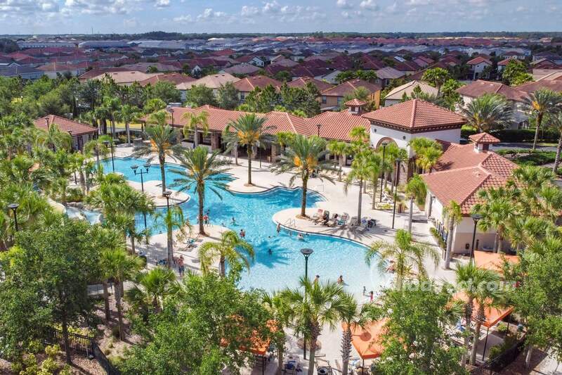 Resort pools and cabanas