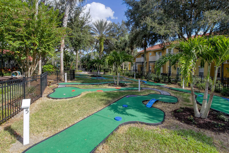Mini-golf course by clubhouse