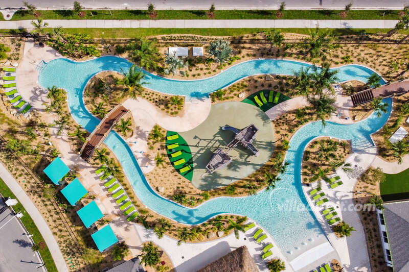 Water park aerial view