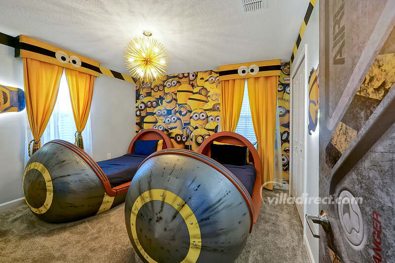 Minions themed twin bedroom