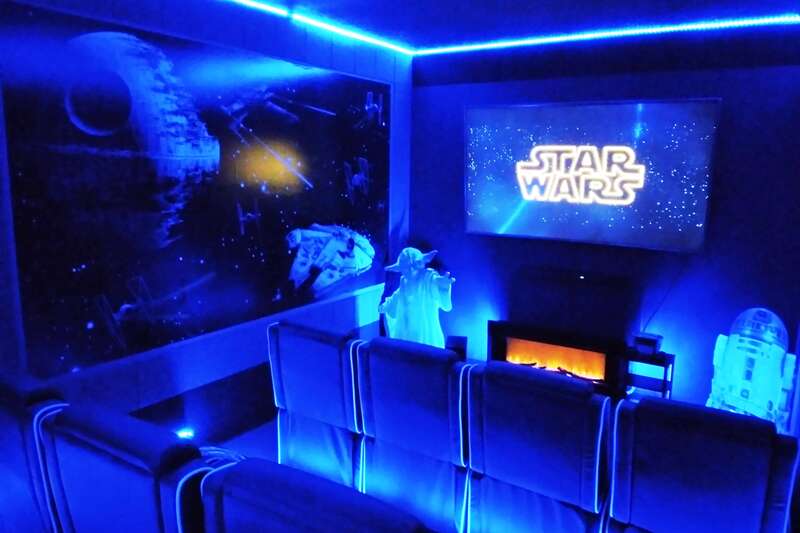 Star Wars themed movie room