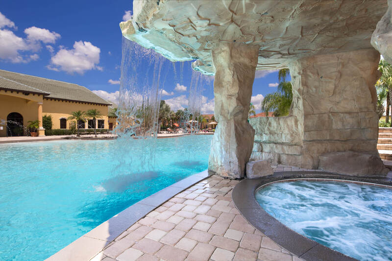 Poolside grotto