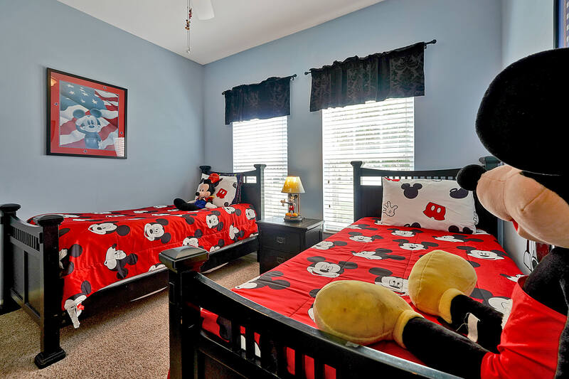 Mickey themed twin bedroom