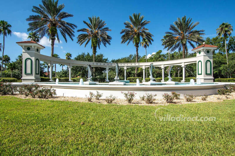 Emerald entrance fountains